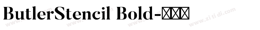 ButlerStencil Bold字体转换